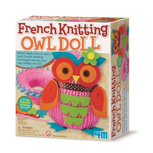 8502764 4M 00-02764 Aktivitetspakke, French Knitting OwlDoll 4M